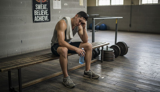 Athlete hydrating in gym setting