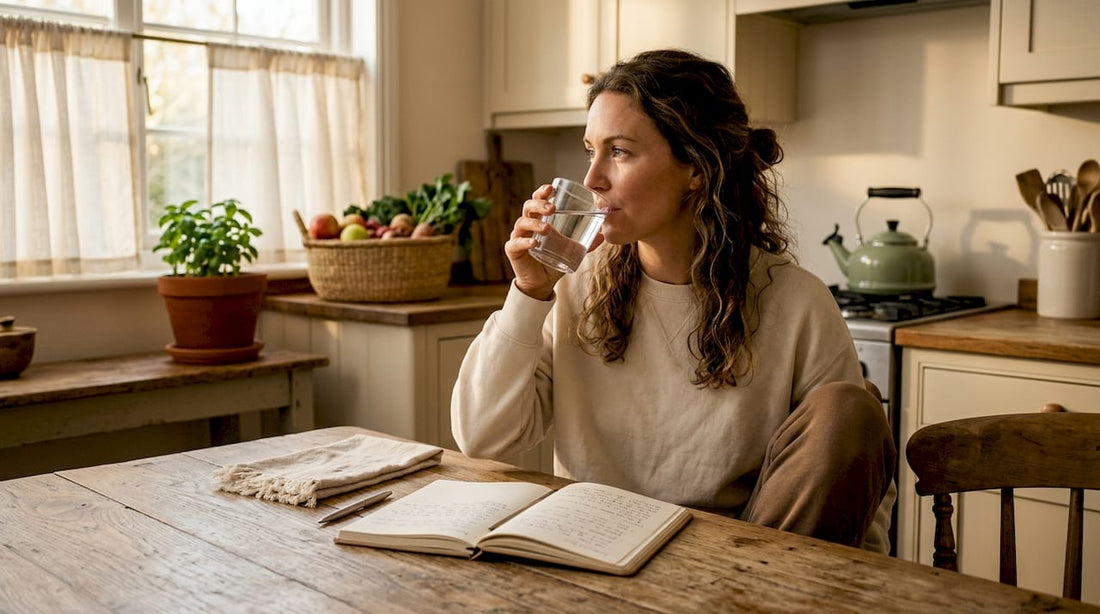 Woman begins morning intermittent fasting routine