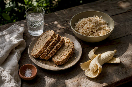 Healthy carbohydrate-rich foods and electrolyte drink