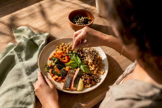Mediterranean-style plate for autoimmune nutrition