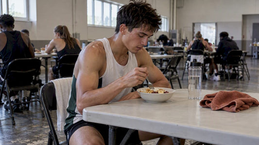 Athlete eating after competition