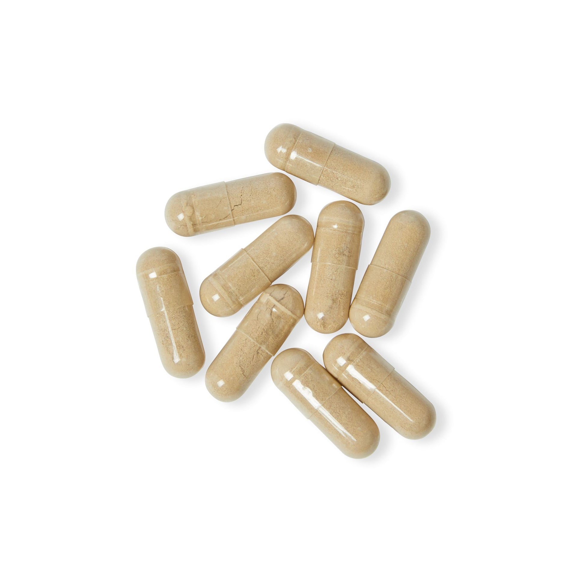 Nutribliss Beige capsules on a white background