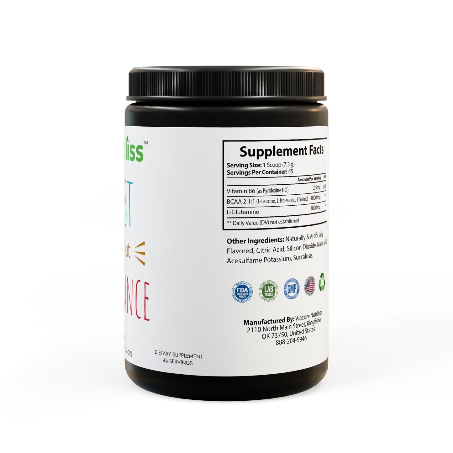 Nutribliss BCAA Supplement, WaterMelon (325g, 11.46oz, 50 servings)