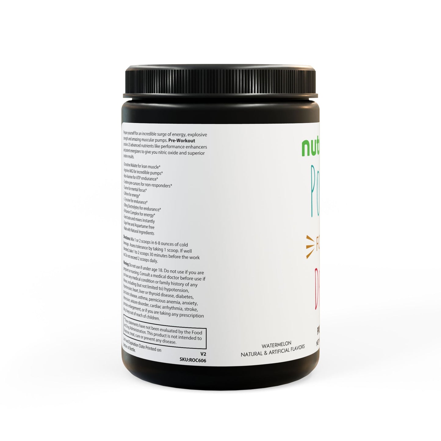 Nutribliss Pre-Workout Supplement, Watermelon (300g, 10.58oz)