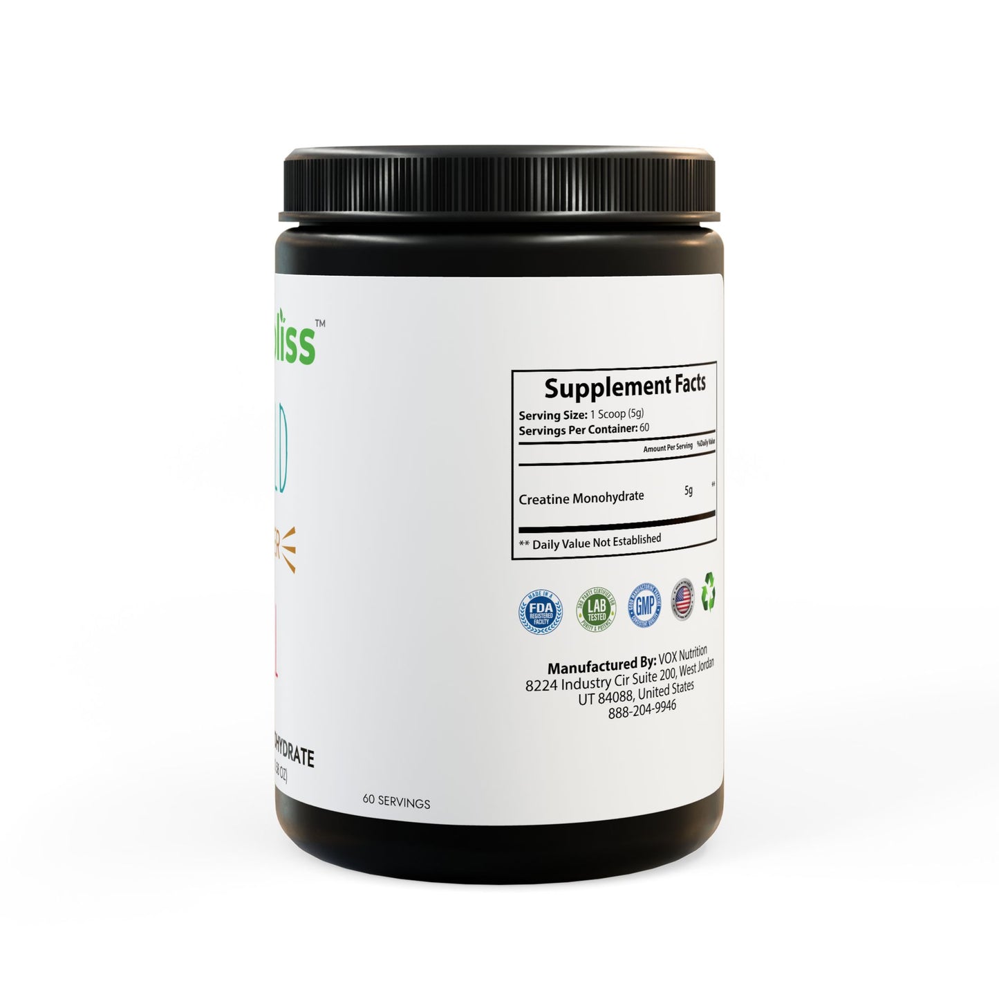 Nutribliss Creatine Monohydrate Supplement (300g, 10.58oz)