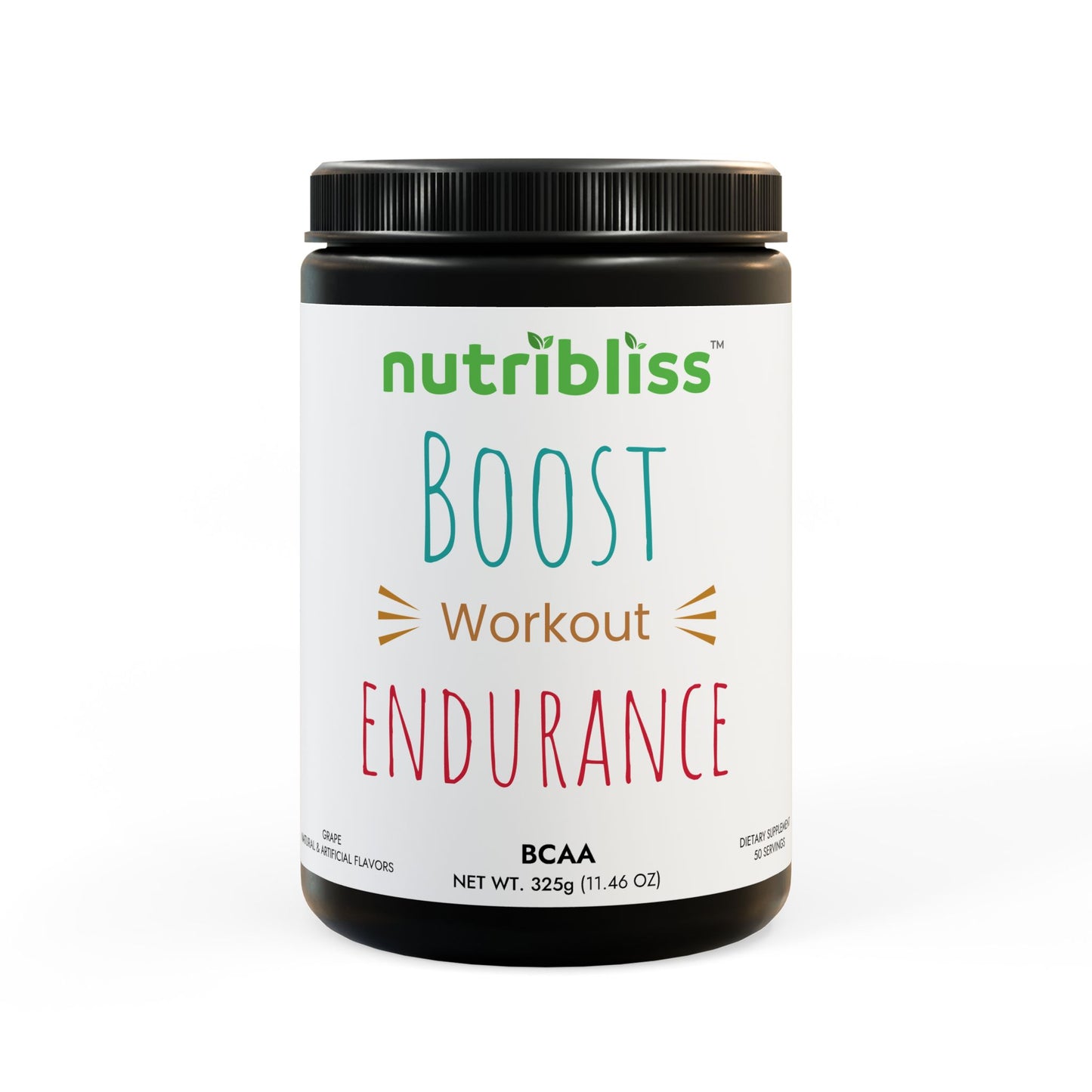 Nutribliss BCAA Supplement, Grape (325g, 11.46oz, 50 servings)