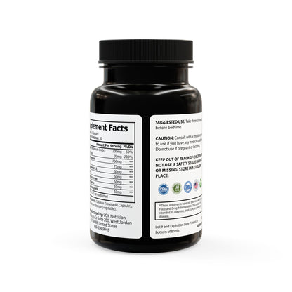 Nutribliss Black supplement bottle with label on a white background