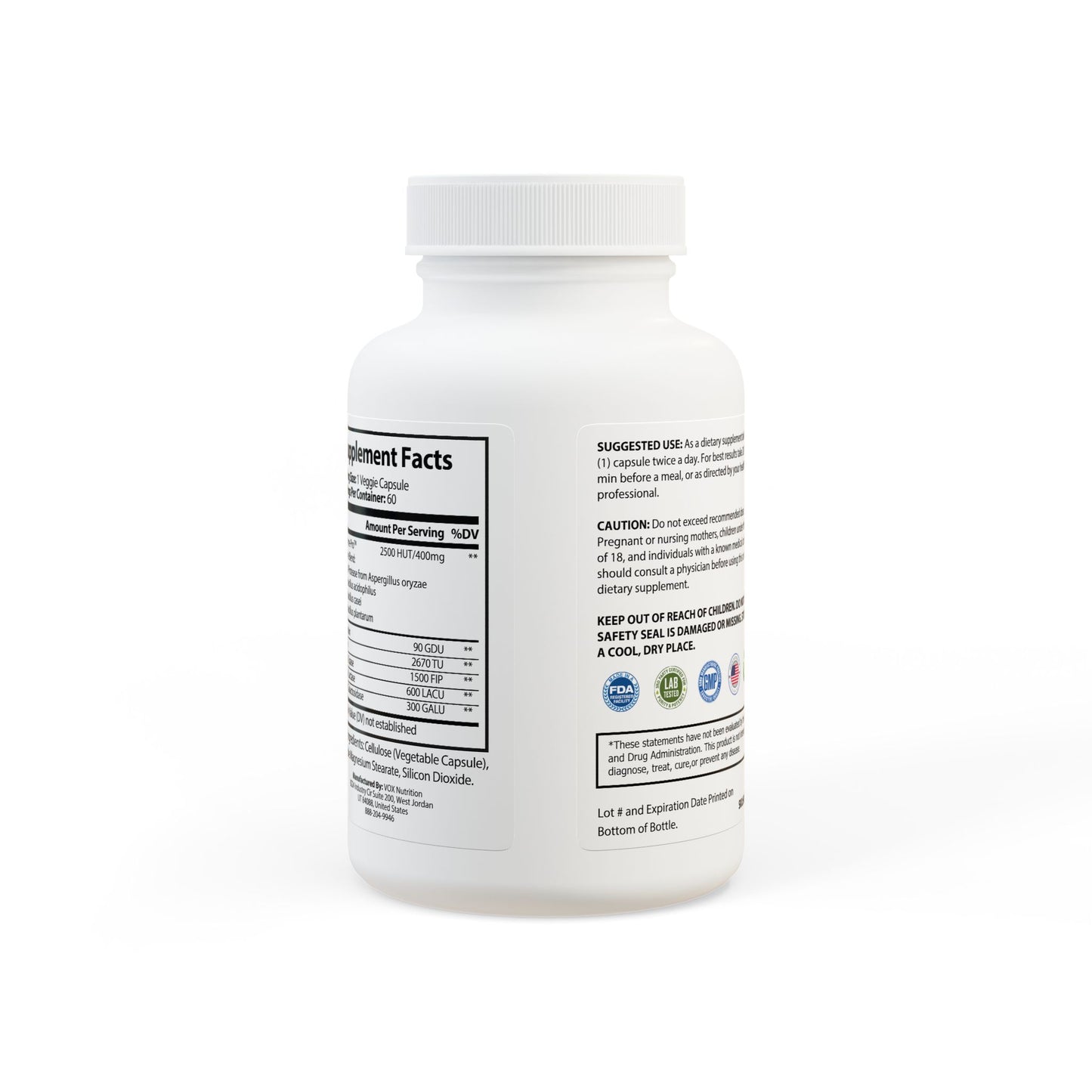 Nutribliss Digestive Enzyme Blend Supplement (60 Capsules)