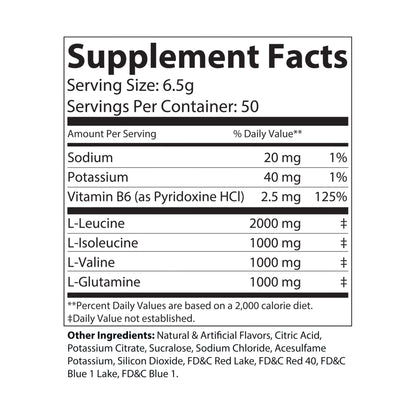 Nutribliss BCAA Supplement, Grape (325g, 11.46oz, 50 servings)