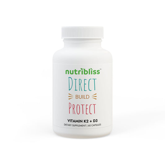 Nutribliss Vitamin K2 + D3 Supplement with BioPerine ® (60 Capsules)