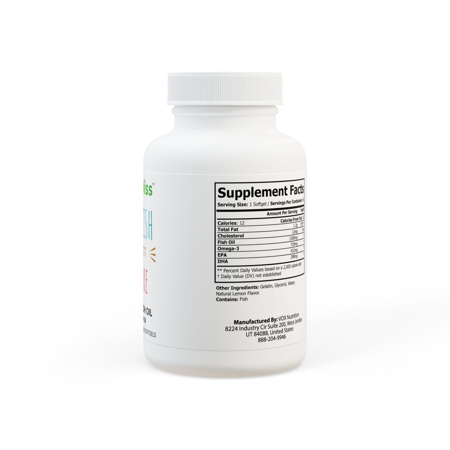 Nutribliss Omega 3 Fish Oil Supplement (60 Softgels)