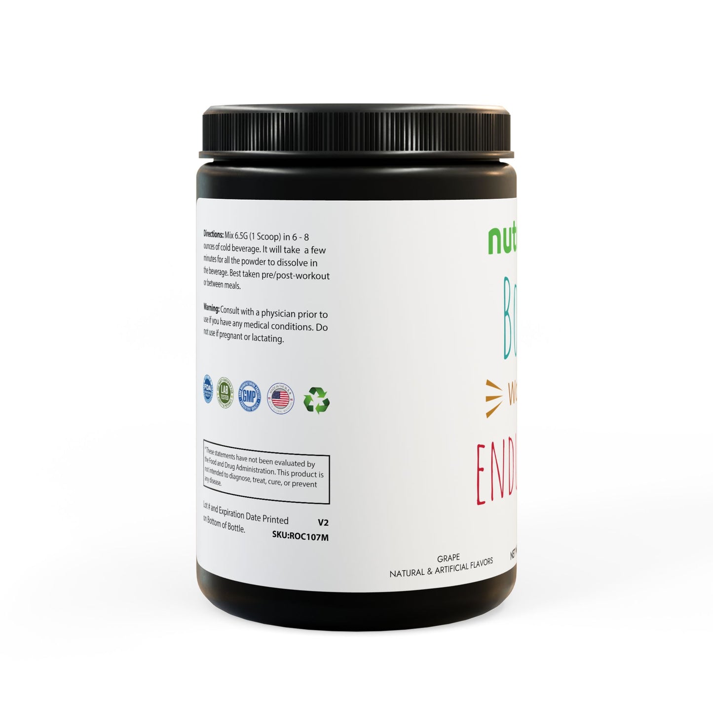 Nutribliss BCAA Supplement, Grape (325g, 11.46oz, 50 servings)