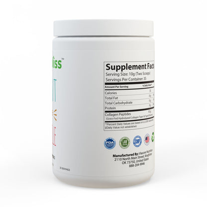 Nutribliss Grass-Fed Collagen Peptides Type I & III Supplement (350g, 12.3oz)