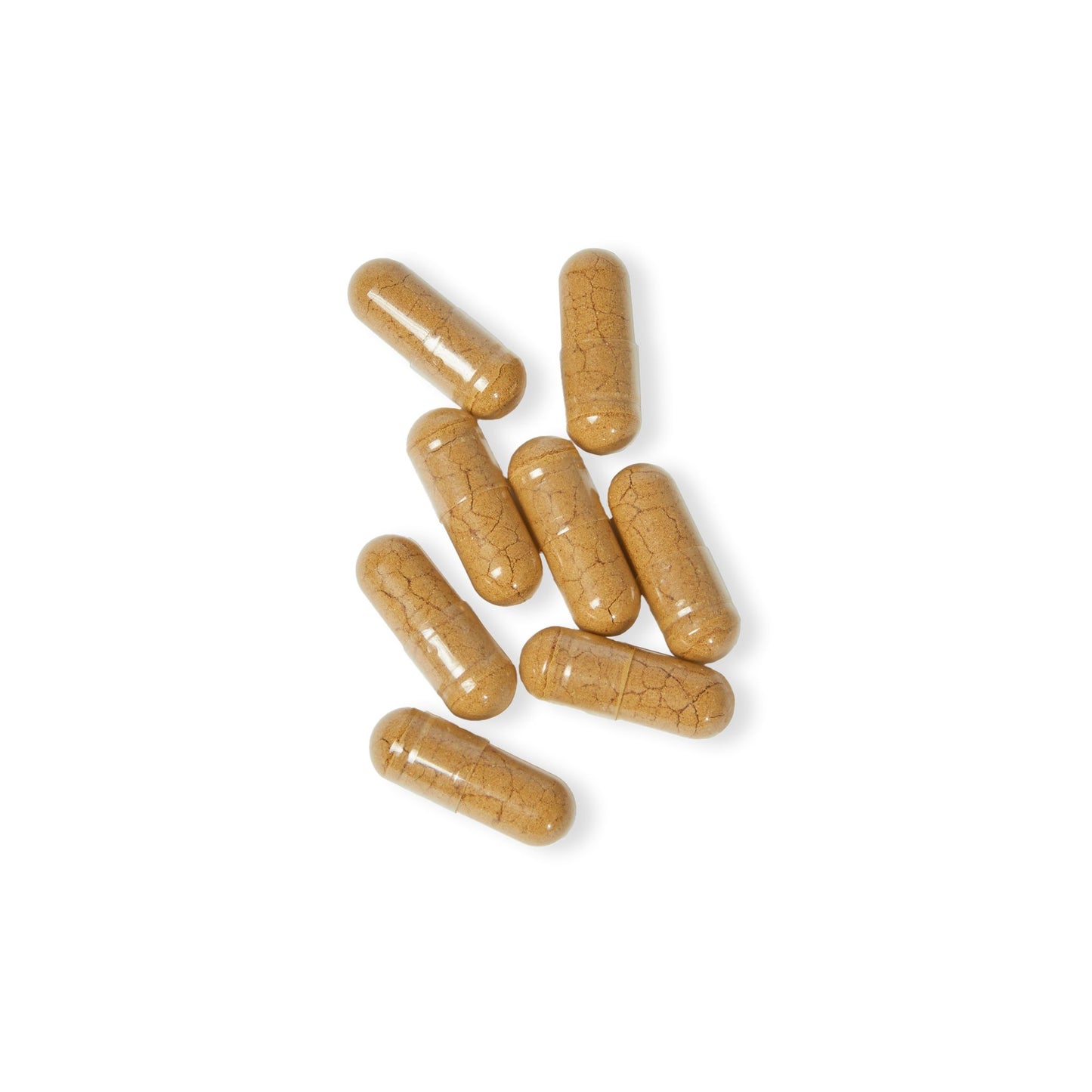 Nutribliss Mushroom Blend Supplement (60 Capsules) Brown capsules on a white background