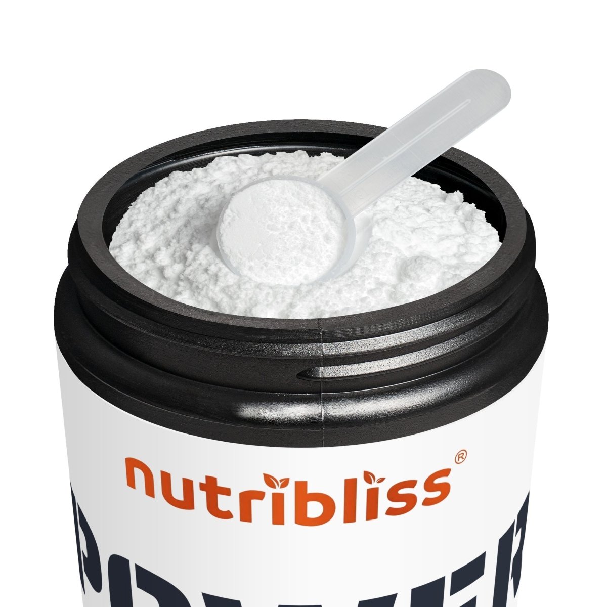 Nutribliss Creatine Monohydrate Supplement (300g, 10.58oz) Jar open