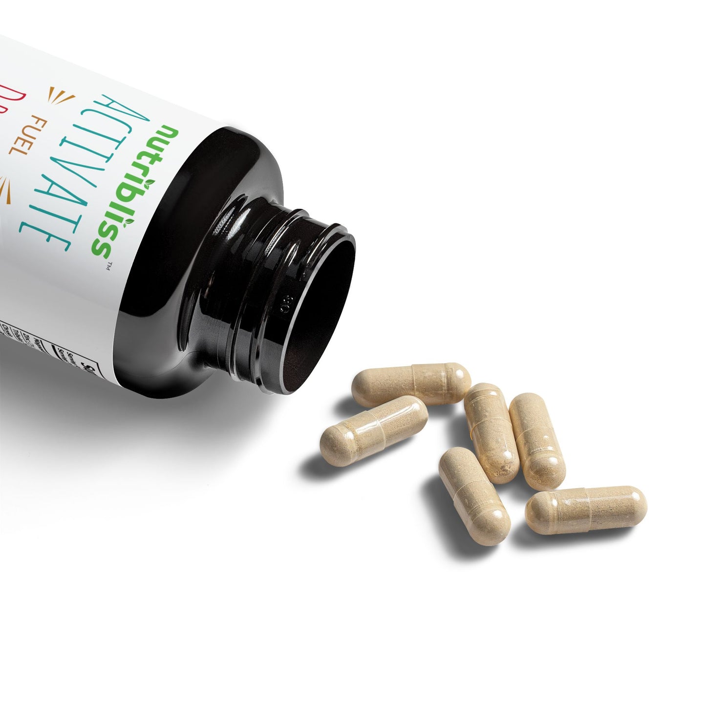 Nutribliss Magnesium & Zinc Supplement with Tribulus Terrestris, Longjack and Horny Goat Weed bottle open