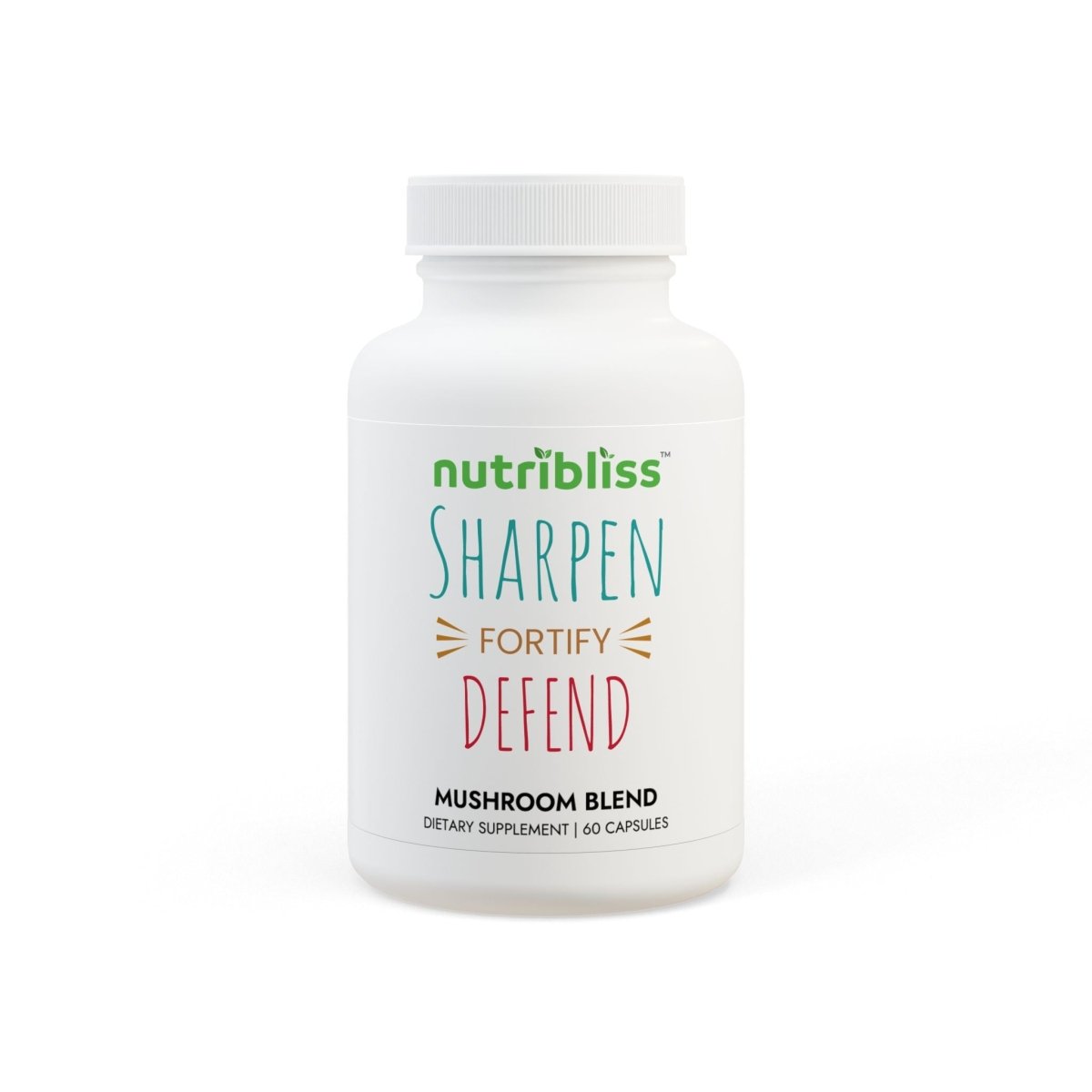 Nutribliss Mushroom Blend Supplement bottle front
