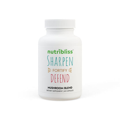 Nutribliss Mushroom Blend Supplement bottle front