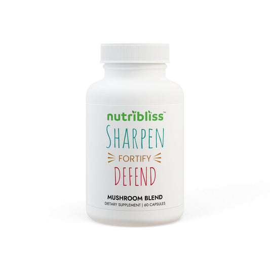 Nutribliss Mushroom Blend Supplement bottle front