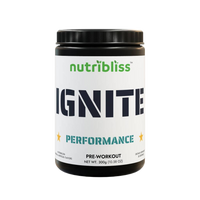 Nutribliss Ignite Performance pre-workout supplement container without background