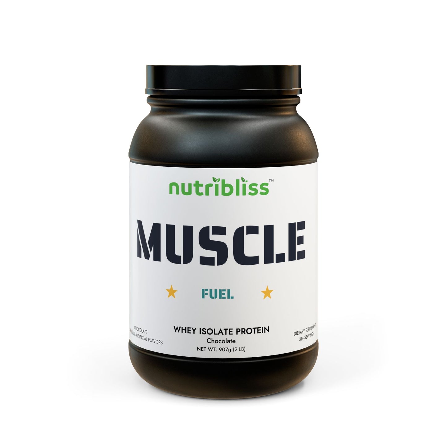 Nutribliss Whey Isolate Protein Supplement (907g, 2lb) bottle front