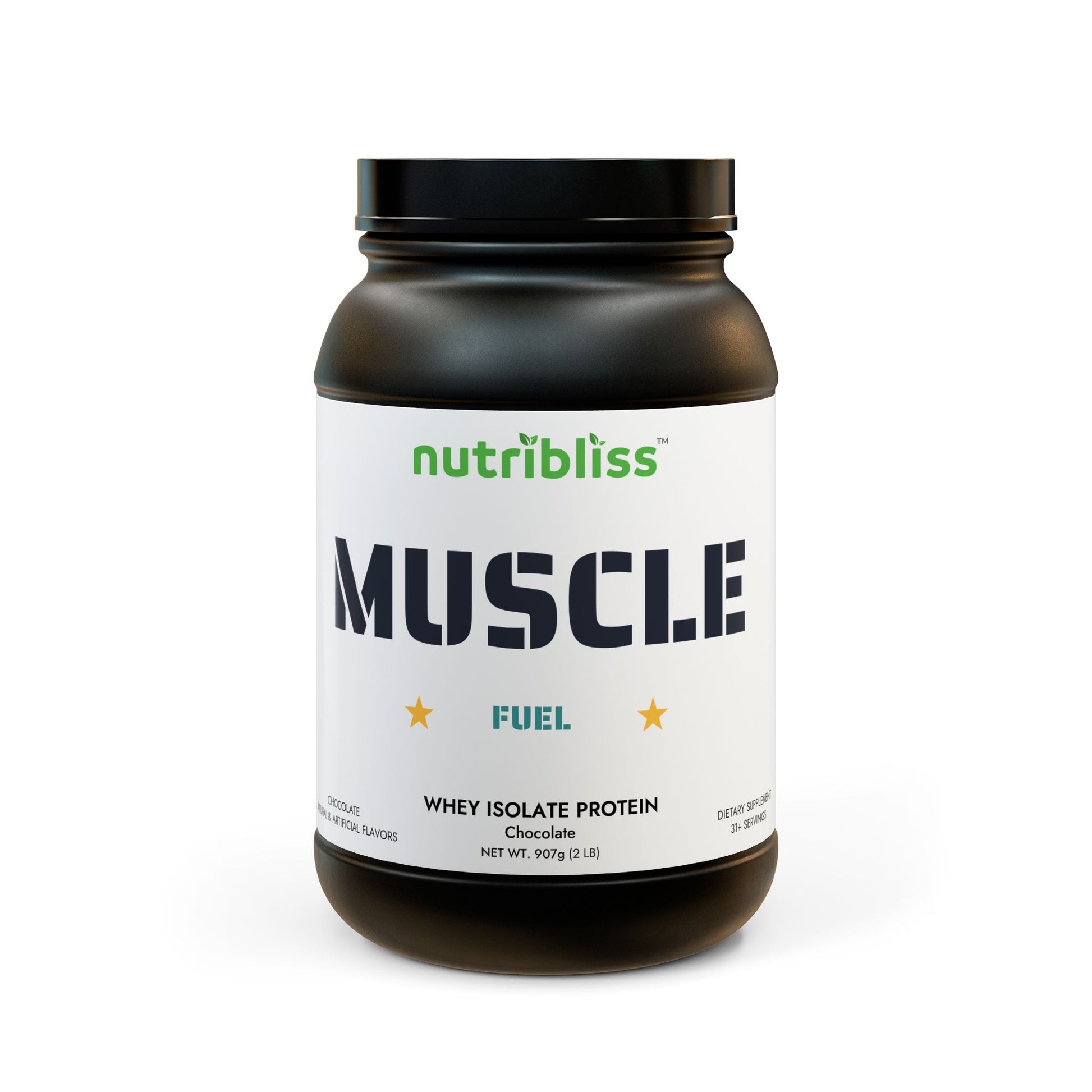 Nutribliss Whey Isolate Protein Supplement (907g, 2lb) bottle front