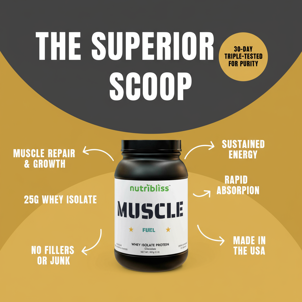 Nutribliss Whey Isolate Protein Supplement (907g, 2lb) infographic2