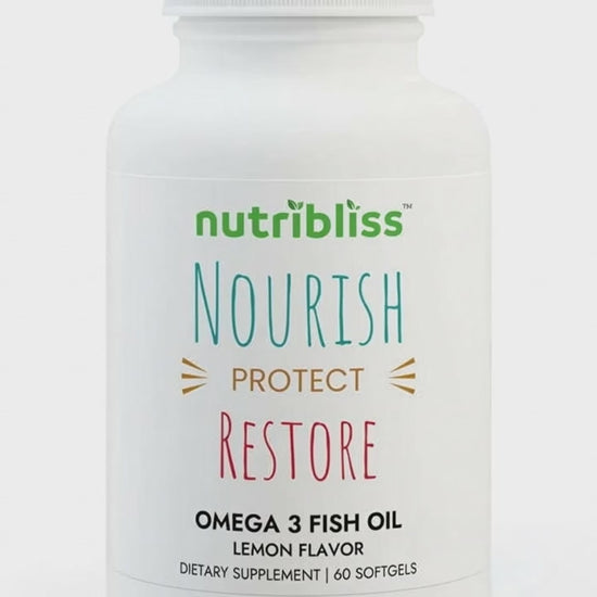 Nutribliss Omega 3 fish oil lemon flavor video
