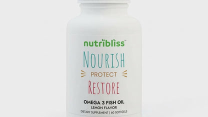 Nutribliss Omega 3 fish oil lemon flavor video
