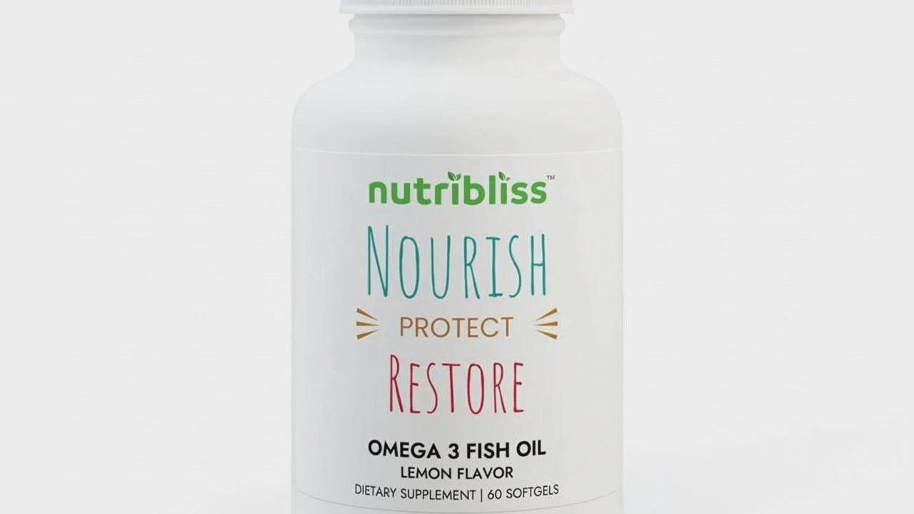 Nutribliss Omega 3 fish oil lemon flavor video