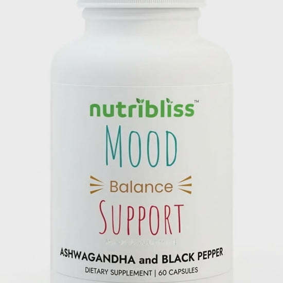 Nutribliss Ashwagandha and Black Pepper Supplement bottle video